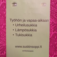 Suskin Sopin verkkokaupasta sukkia työhön, urheiluun ja vapaa-aikaan